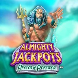 Almighty Jackpots – Realm of Poseidon logo – Jackpots by Novomatic at Seven Casino