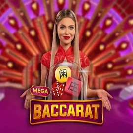 Mega Baccarat game by Pragmatic Play – logo hosted on Seven Casino
