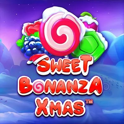 Sweet Bonanza Xmas Slot online game logo by Pragmatic Play on sevenscasino.eu
